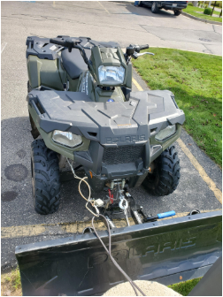 2018 Polaris Sportsman 4-Wheeler with plow