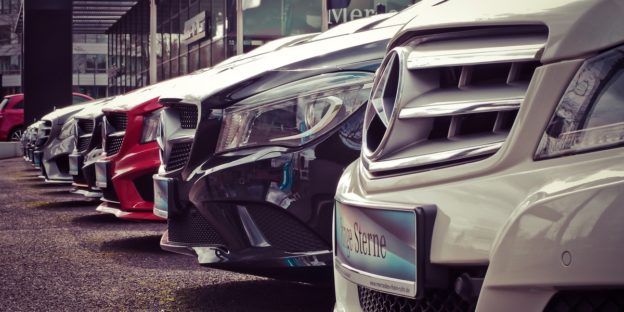 vehicles at an auction