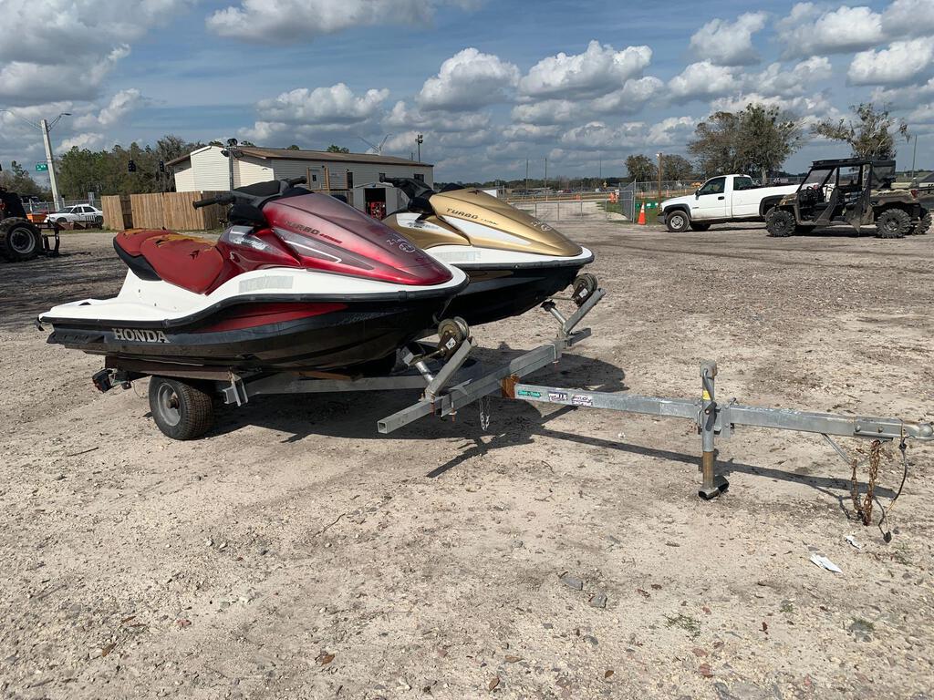 2 Honda Aquatrax F12X Jet Skis with Trailer Repo Finder