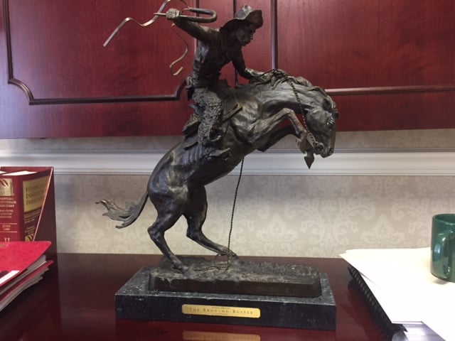 FREDERIC REMINGTON “THE BRONCHO BUSTER” BRONZE STATUE