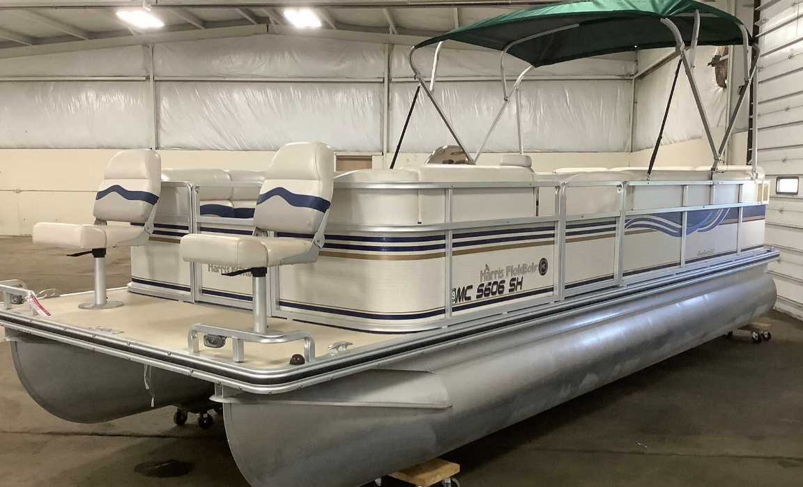2003 Harris FloteBote 220 Sunliner OB Pontoon Repo Finder