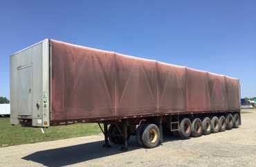 1998 Thru Way 50’ 8-Axle Flatbed with Quick Draw Rolling Tarp System