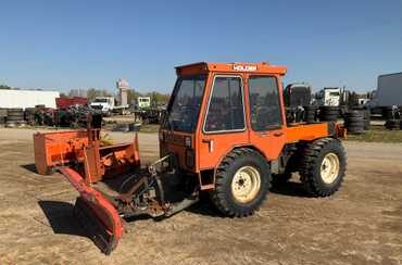 Holder C500 Turbo Tractor with Plow, Snowblower, and Salter Attachments