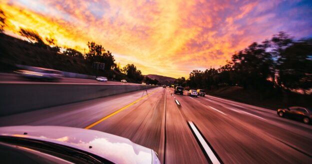 driving on road