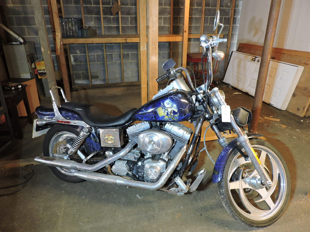Harley Davison Dyna Wide Glide with Iron Maiden Themed Tank
