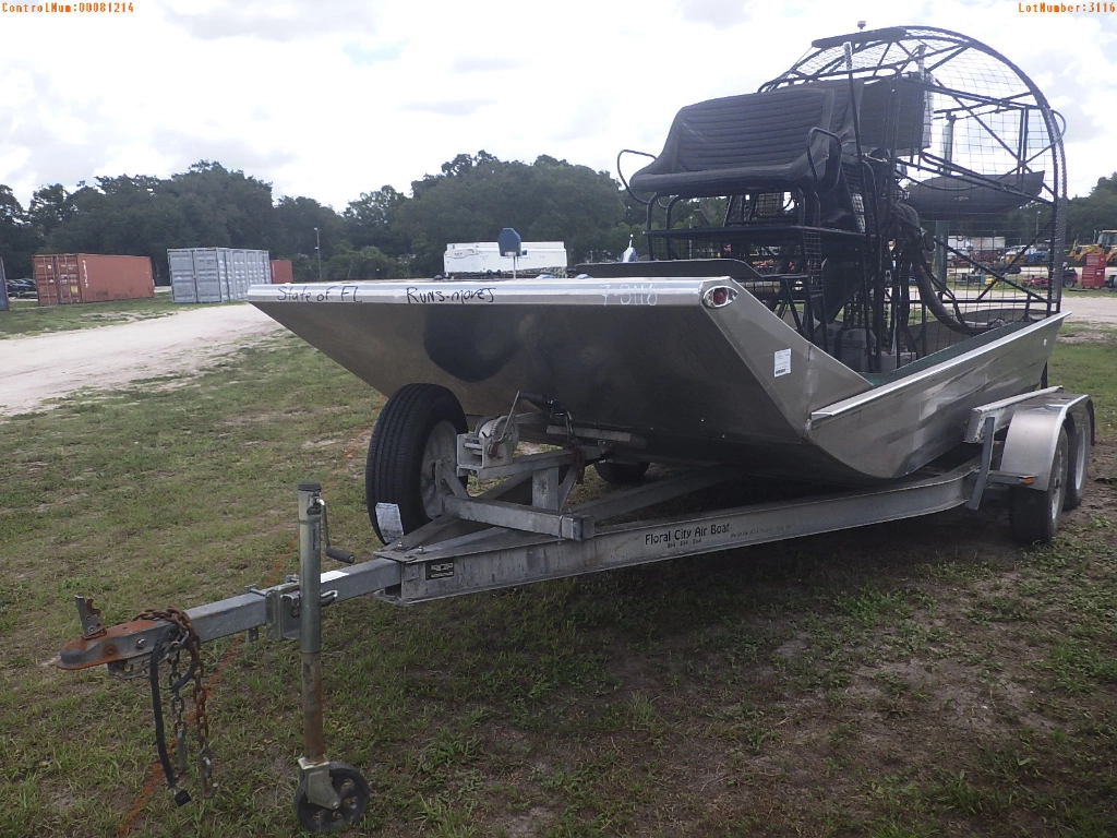 Repossessed 2014 FLCY VS OFA20381D414 AIRBOAT for sale by a local credit union in Florida