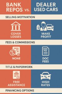 Infograph showing repo cars are cheaper