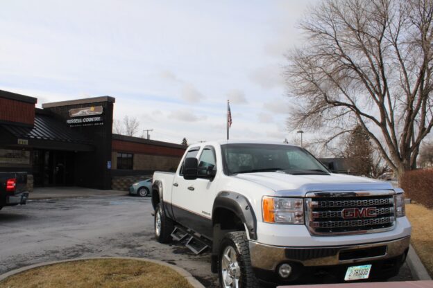 repo GMC truck for sale at a bank
