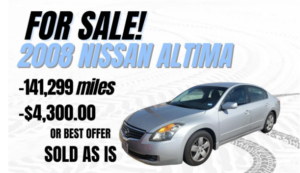 2008 Nissan Altima repo for sale