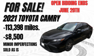 2021 Toyota Camry Repo For Sale