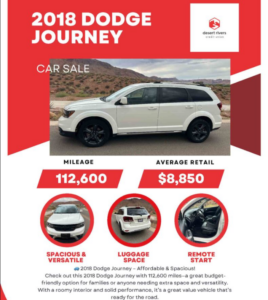 2018 Dodge Journey repo for sale
