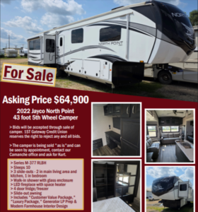 2022 Jayco North Point 5th wheel camper repo for sale