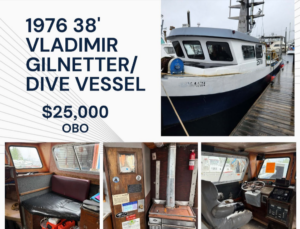 1976 38′ Vladmir Gilnetter Dive Vessel