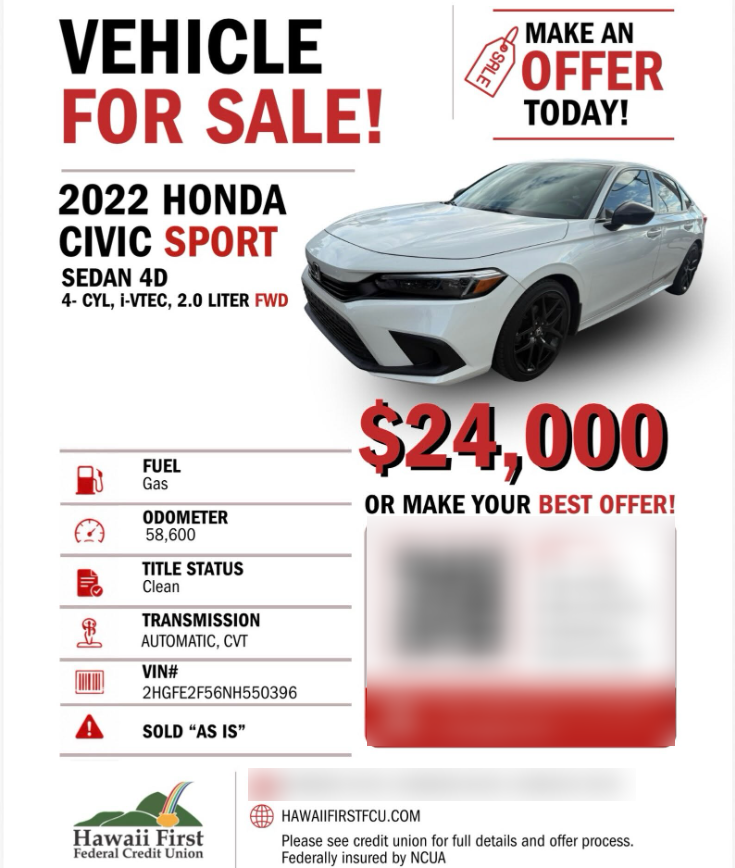 2022 Honda Civic Sport