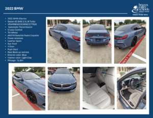 2022 BMW 8 Series repo for sale